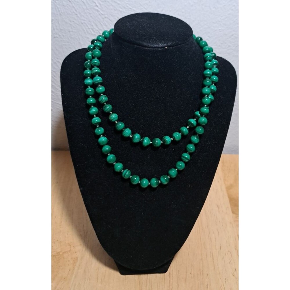 Malachite 15"3/4 Beaded Necklace